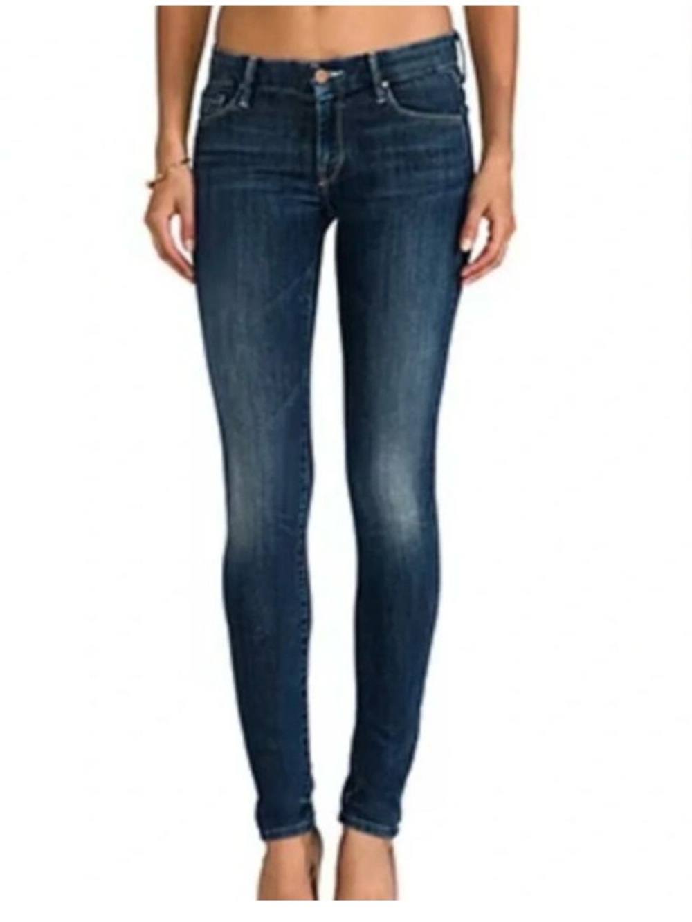MOTHER Dark Indigo Skinny Jeans